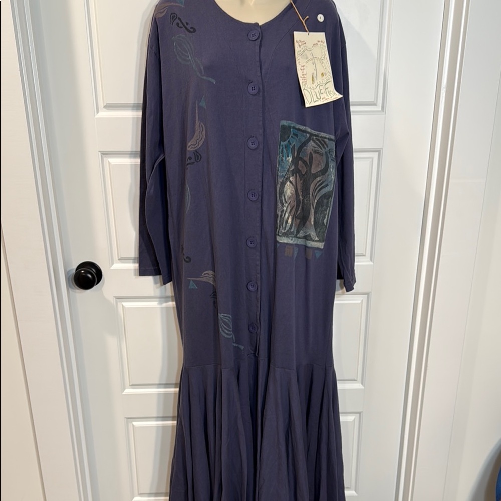 Vintage Bluefish Maxi swing dress size 1 fits 10/12 NWOT